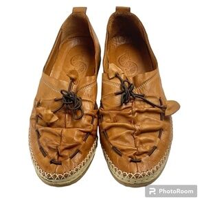 🍋LEMON N LIME Slip-on flats loafers Leather Shoes In tan Size 41